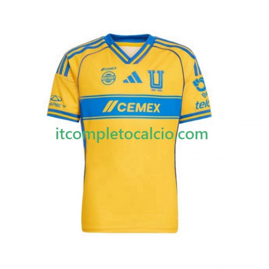 Maglia Tigres UANL Divisa Home 2025-2026 Manica Corta ,Uomo