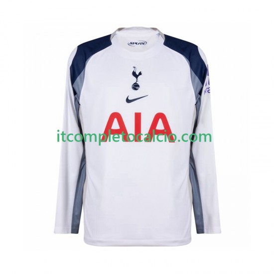 Maglia Tottenham Hotspur Divisa Home 2025-2026 Manica Lunga ,Uomo