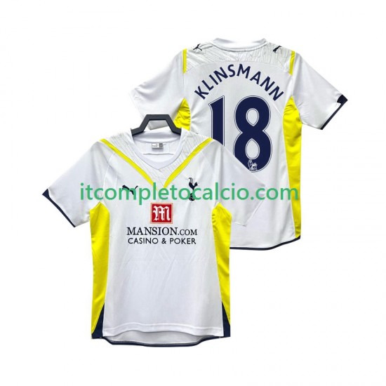 Maglia Tottenham Hotspur KLINSMANN 18 2009 Retro Divisa Home 2010 Manica Corta ,Uomo