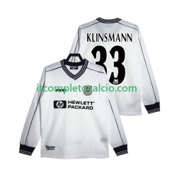 Maglia Tottenham Hotspur KLINSMANN 33 1997 Retro Divisa Home 1999 Manica Lunga ,Uomo