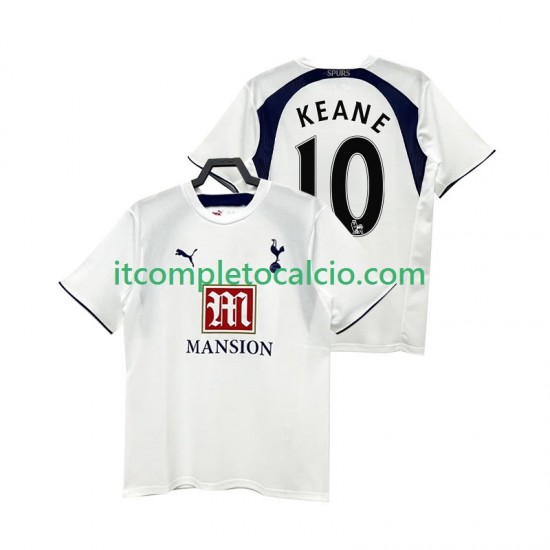 Maglia Tottenham Hotspur Keane 10 2007 Retro Divisa Home 2006 Manica Corta ,Uomo