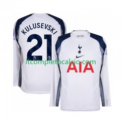 Maglia Tottenham Hotspur Kulusevski 21 Divisa Home 2025-2026 Manica Lunga ,Uomo
