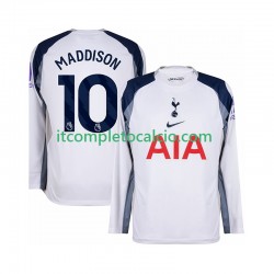 Maglia Tottenham Hotspur Maddison 10 Divisa Home 2025-2026 Manica Lunga ,Uomo