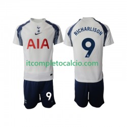 Maglia Tottenham Hotspur Richarlison 9 Divisa Home 2025-2026 Manica Corta ,Bambino