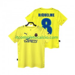 Maglia Villarreal CF RIQUELME 8 2005 Retro Divisa Home 2006 Manica Corta ,Uomo