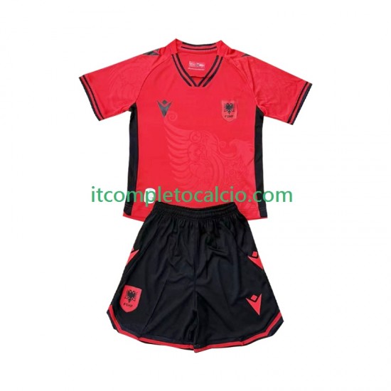 Maglia Albania Divisa Home 2026 Manica Corta ,Bambino