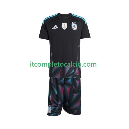 Maglia Argentina Portiere Divisa Home Mondiali 2026 Manica Corta ,Bambino