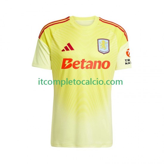Maglia Aston Villa Portiere Divisa Away 2025-2026 Manica Corta ,Uomo