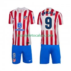 Maglia Atlético Madrid Alexander Sorloth 9 Divisa Home 2025-2026 Manica Corta ,Bambino