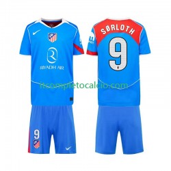 Maglia Atlético Madrid Alexander Sorloth 9 Terza Divisa 2025-2026 Manica Corta ,Bambino