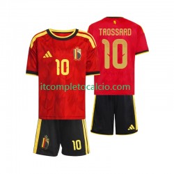 Maglia Belgio Leandro Trossard 10 Divisa Home Mondiali 2026 Manica Corta ,Bambino
