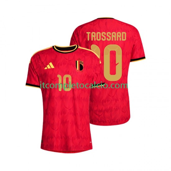 Maglia Belgio Leandro Trossard 10 Divisa Home Mondiali 2026 Manica Corta ,Uomo