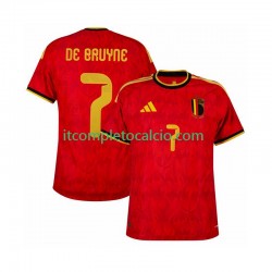 Maglia Belgio de bruyne 7 Divisa Home Mondiali 2026 Manica Corta ,Uomo