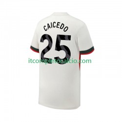 Maglia Chelsea Moises Caicedo 25 Divisa Away 2025-2026 Manica Corta ,Uomo