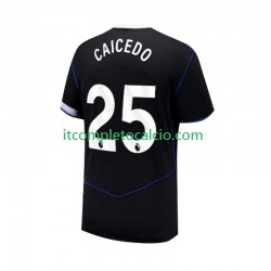 Maglia Chelsea Moises Caicedo 25 Terza Divisa 2025-2026 Manica Corta ,Uomo