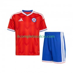 Maglia Cile Divisa Home 2026 Manica Corta ,Bambino