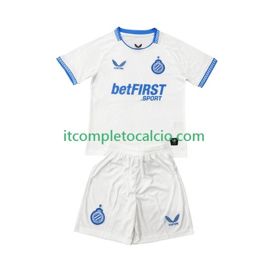 Maglia Club Brugge Divisa Away 2025-2026 Manica Corta ,Bambino