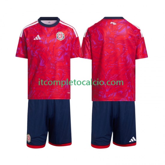 Maglia Costa Rica Divisa Home 2026 Manica Corta ,Bambino