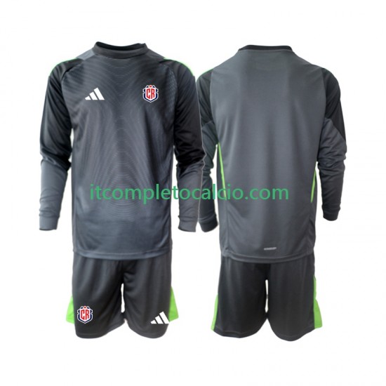 Maglia Costa Rica Portiere Divisa Away 2025 Manica Lunga ,Bambino