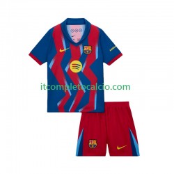 Maglia FC Barcelona Quarto Divisa 2025-2026 Manica Corta ,Bambino