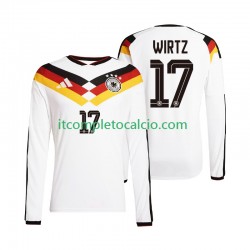 Maglia Germania Florian Wirtz 17 Divisa Home Mondiali 2026 Manica Lunga ,Uomo