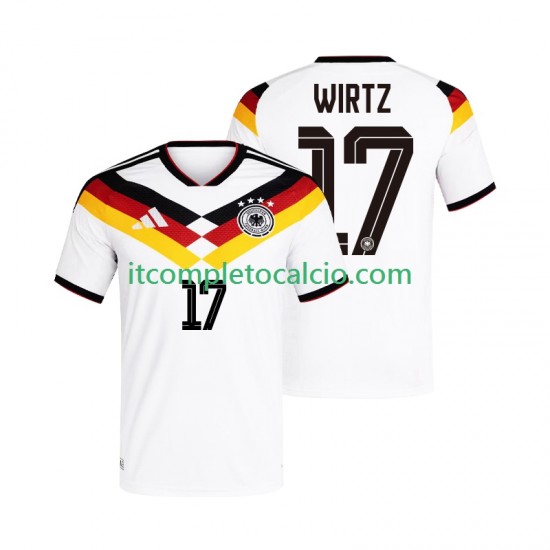 Maglia Germania Florian Wirtz 17 Divisa Home Mondiali 2026 Manica Corta ,Uomo