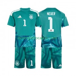 Maglia Germania Manuel Neuer 1 Portiere Divisa Home Mondiali 2026 Manica Corta ,Bambino
