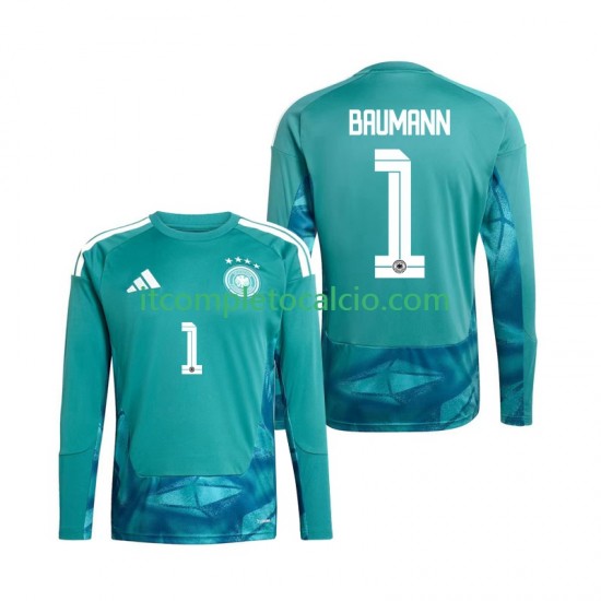 Maglia Germania Oliver Baumann 1 Portiere Divisa Home Mondiali 2026 Manica Lunga ,Uomo