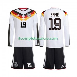 Maglia Germania Leroy Sane 19 Divisa Home Mondiali 2026 Manica Lunga ,Bambino