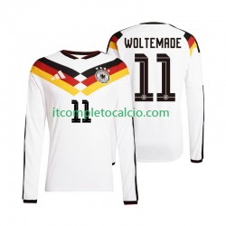 Maglia Germania Woltemade 11 Divisa Home Mondiali 2026 Manica Lunga ,Uomo