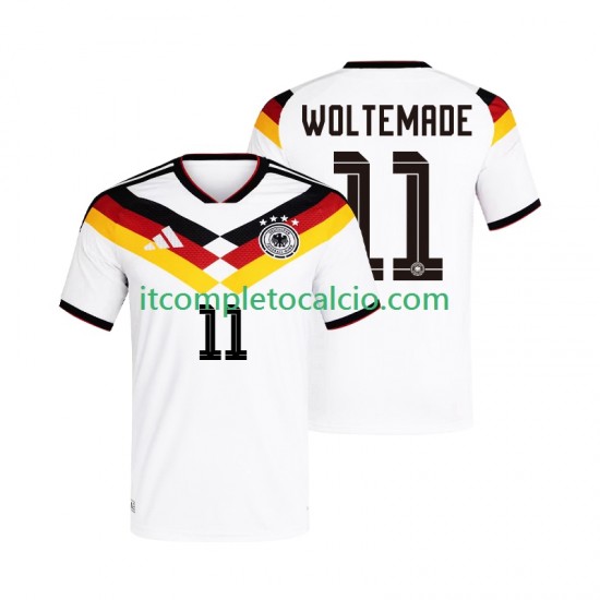 Maglia Germania Woltemade 11 Divisa Home Mondiali 2026 Manica Corta ,Uomo