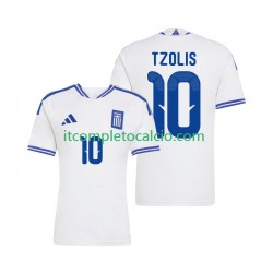 Maglia Grecia Christos Tzolis 10 Divisa Home 2026 Manica Corta ,Uomo