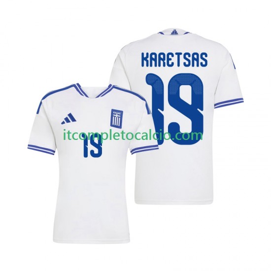 Maglia Grecia Konstantinos Karetsas 19 Divisa Home 2026 Manica Corta ,Uomo