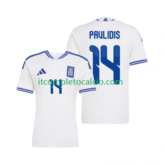 Maglia Grecia Vangelis Pavlidis 14 Divisa Home 2026 Manica Corta ,Uomo