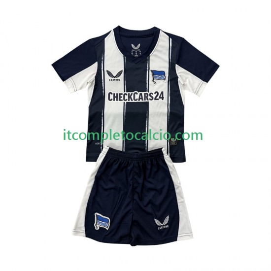 Maglia Hertha BSC Divisa Home 2025-2026 Manica Corta ,Bambino