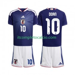 Maglia Giappone Ritsu Doan 10 Divisa Home Mondiali 2026 Manica Corta ,Bambino