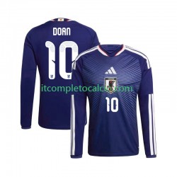 Maglia Giappone Ritsu Doan 10 Divisa Home Mondiali 2026 Manica Lunga ,Uomo