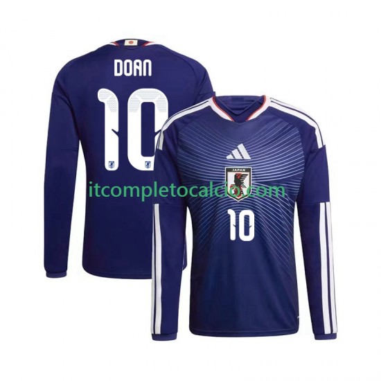 Maglia Giappone Ritsu Doan 10 Divisa Home Mondiali 2026 Manica Lunga ,Uomo