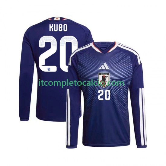 Maglia Giappone Kubo 20 Divisa Home Mondiali 2026 Manica Lunga ,Uomo