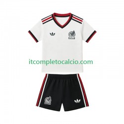 Maglia Messico Divisa Away Mondiali 2026 Manica Corta ,Bambino