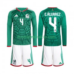 Maglia Messico Edson Alvarez 4 Divisa Home Mondiali 2026 Manica Lunga ,Bambino
