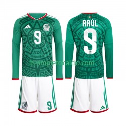 Maglia Messico Raul Jimenez 9 Divisa Home Mondiali 2026 Manica Lunga ,Bambino