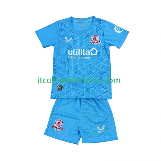 Maglia Middlesbrough Portiere Divisa Home 2025-2026 Manica Corta ,Bambino
