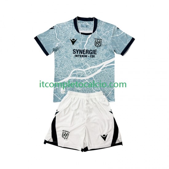Maglia Nantes Divisa Away 2025-2026 Manica Corta ,Bambino