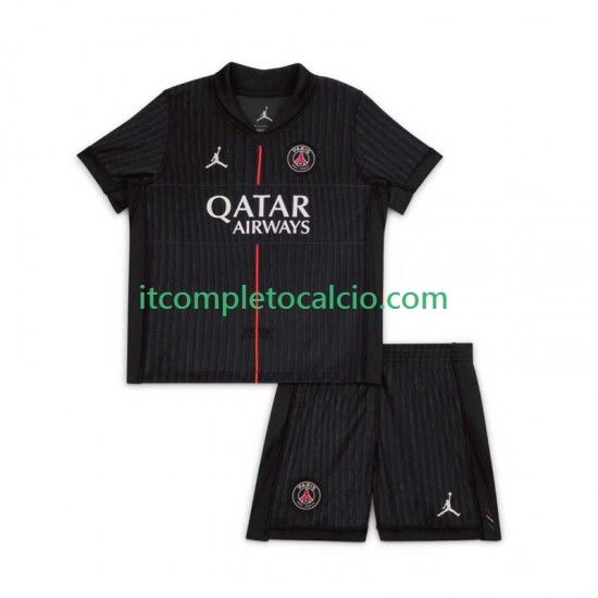 Maglia Paris Saint-Germain Quarto Divisa 2025-2026 Manica Corta ,Bambino