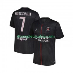 Maglia Paris Saint-Germain Khvicha Kvaratskhelia 7 Quarto Divisa 2025-2026 Manica Corta ,Uomo