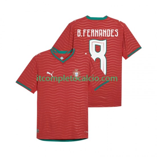 Maglia Portogallo Bruno Fernandes 8 Divisa Home Mondiali 2026 Manica Corta ,Uomo