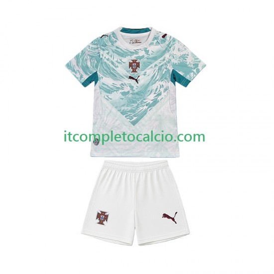 Maglia Portogallo Divisa Away Mondiali 2026 Manica Corta ,Bambino