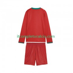 Maglia Portogallo Divisa Home Mondiali 2026 Manica Lunga ,Bambino