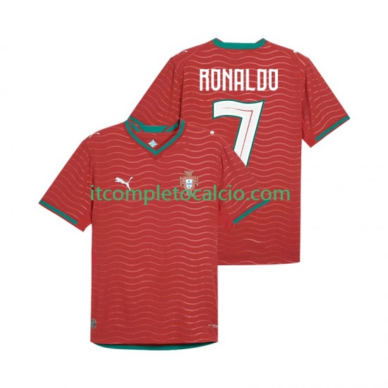 Maglia Portogallo Cristiano Ronaldo 7 Divisa Home Mondiali 2026 Manica Corta ,Uomo